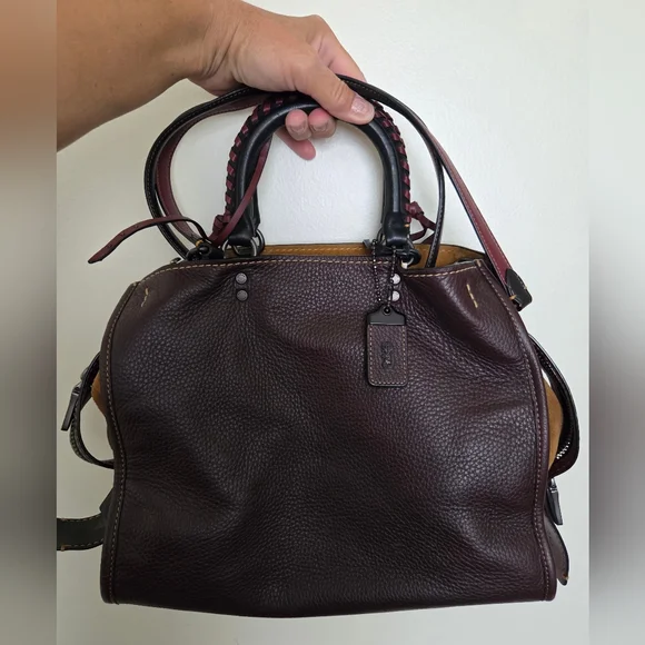 Coach Rogye 1941 Exc Condition Elegant Burgundy Leather Handbag Oxblood Color - Picture 2 of 7